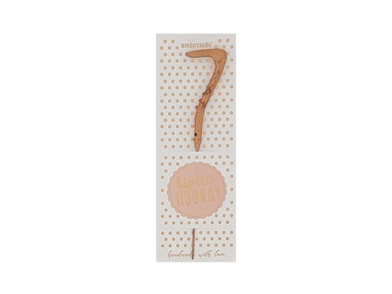 wunderkerze mini 7 rose gold 11 cm