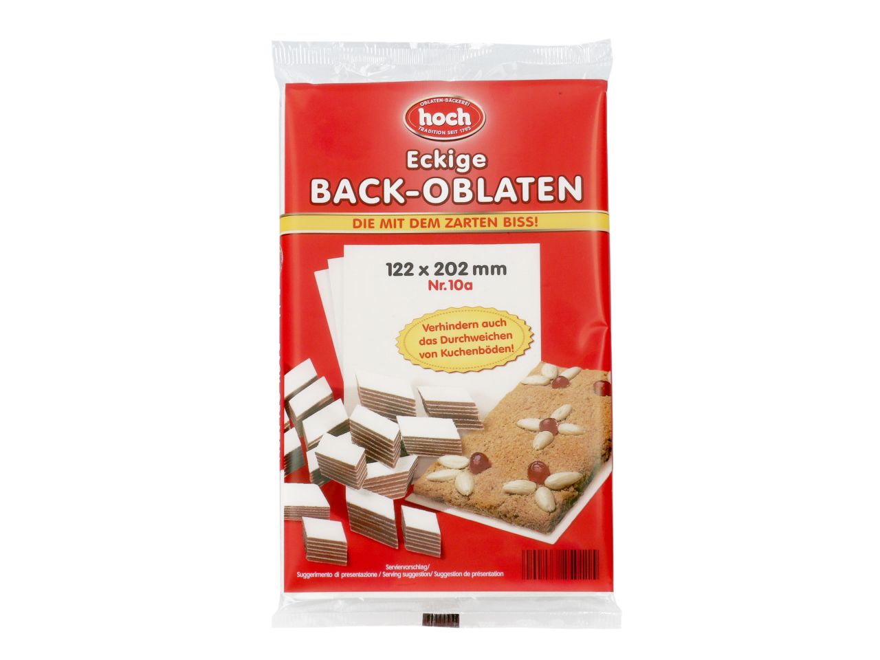 back oblaten eckig 122x202mm 10 stueck