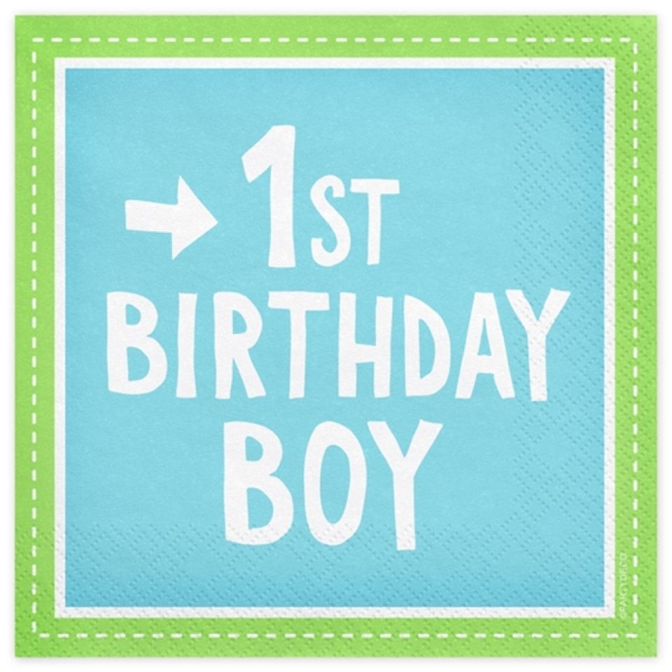 servietten 1 geburtstag junge