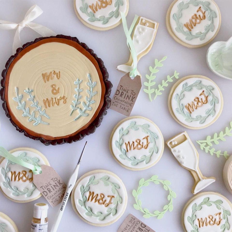 sweet stamp fondant stempel laurel frames