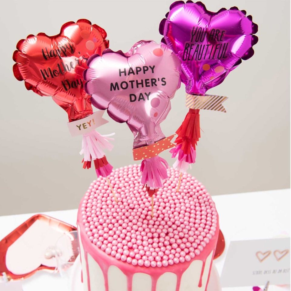 ballon topper herzen rot pink herz
