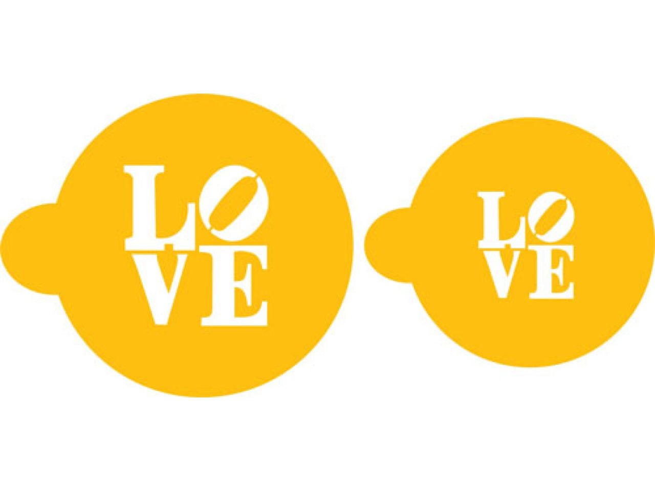 love cake stencil set 5 cm and 8 cm