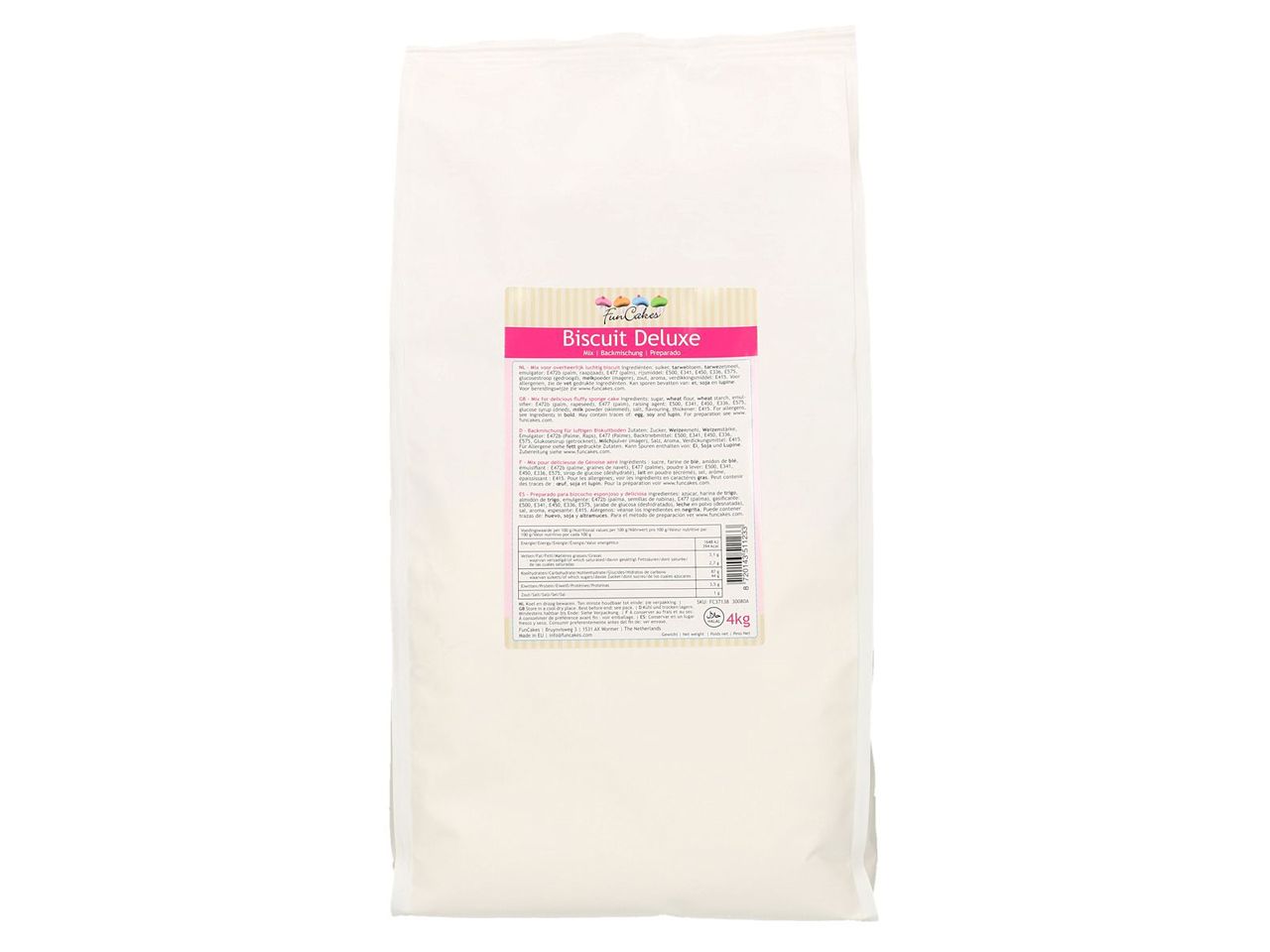 funcakes mix fuer biskuit deluxe 4kg