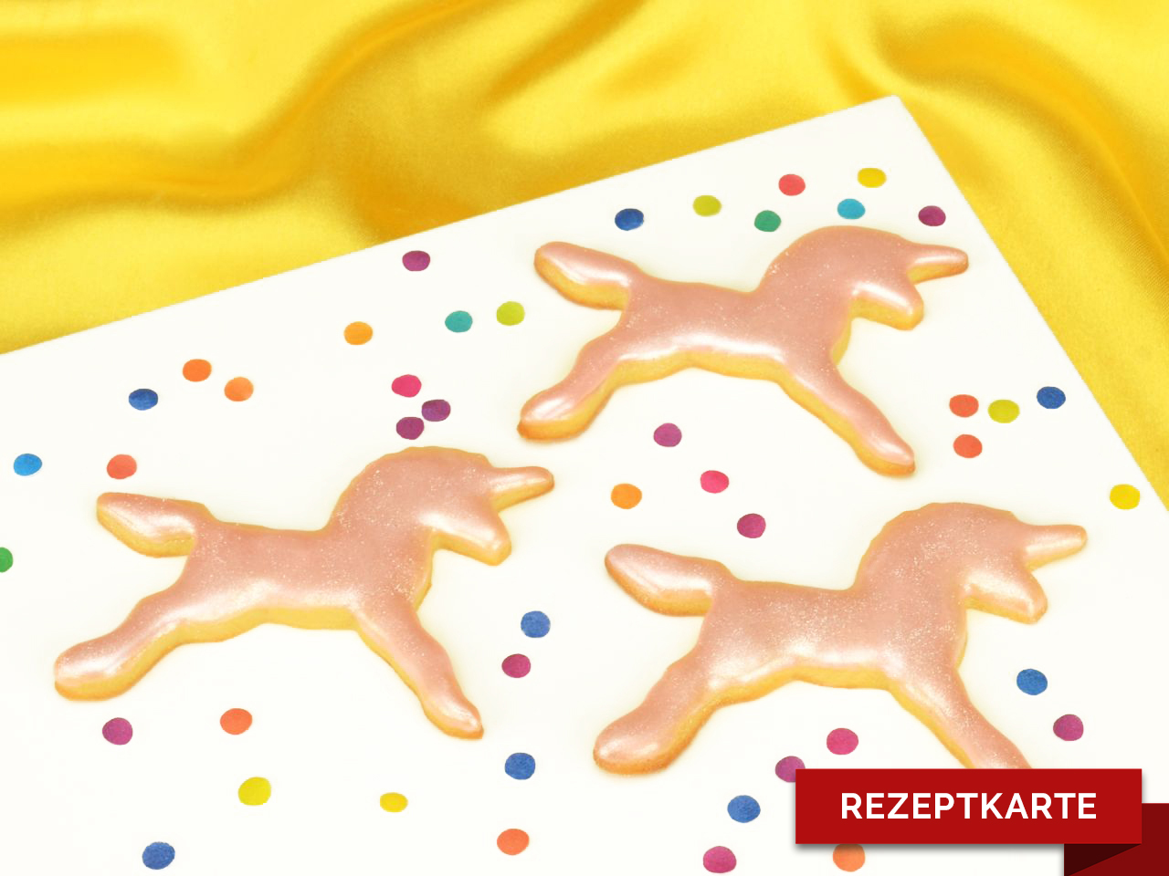glitzer einhornkekse rezeptkarte