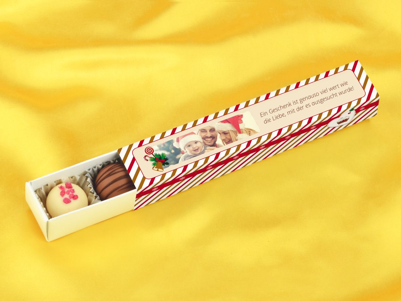 personalised truffle bar for 6 truffles christmas 3