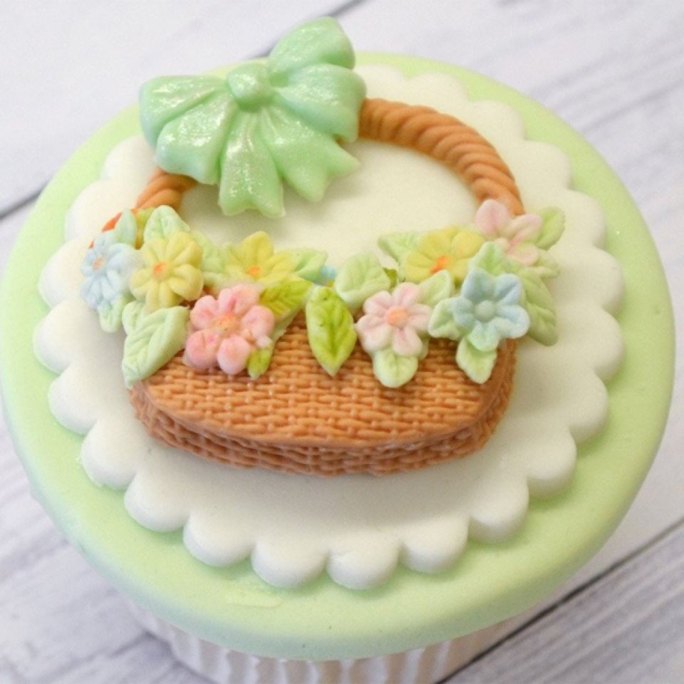 fondantform korb blumen