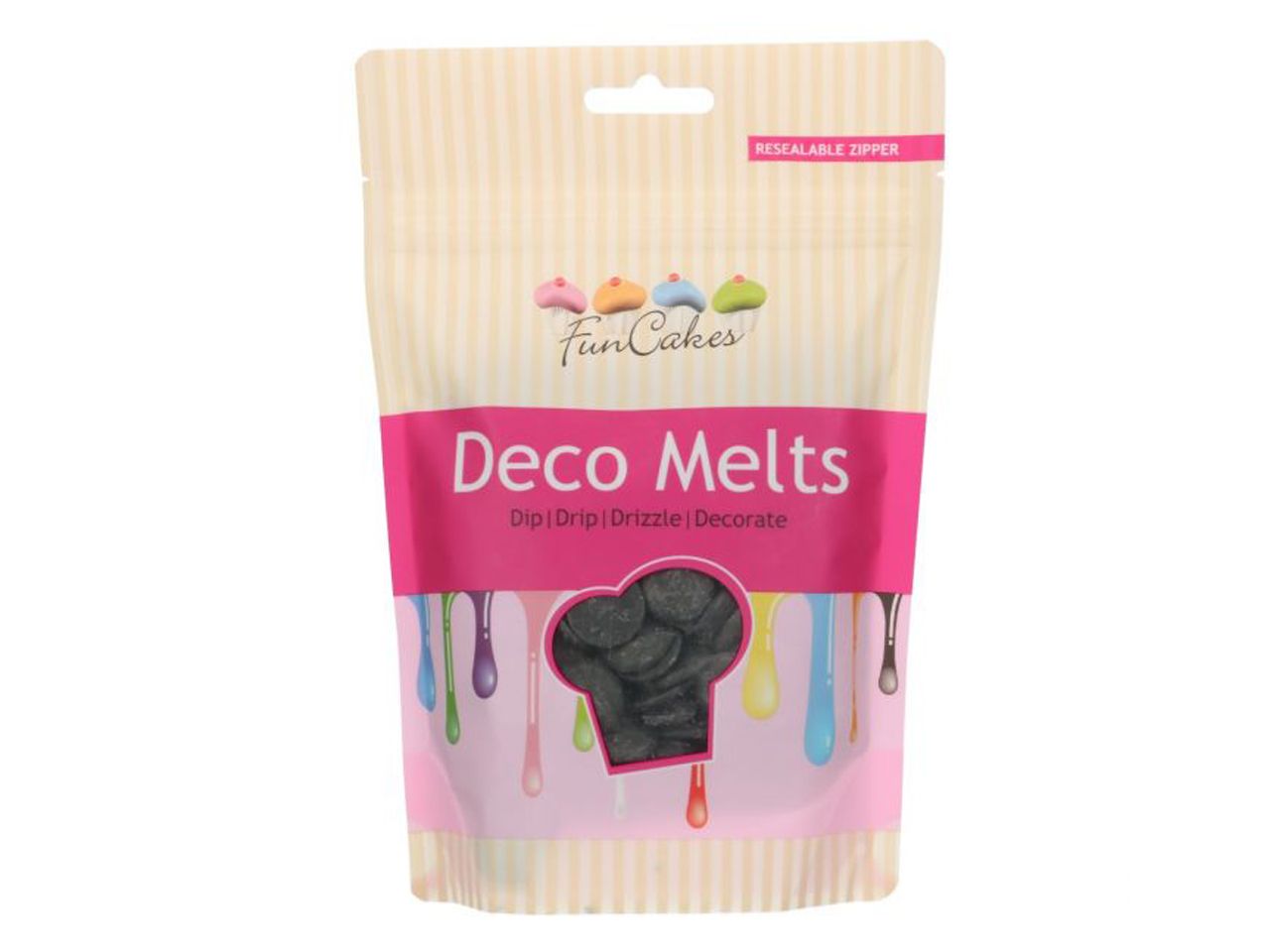 funcakes deco melts schwarz 250g