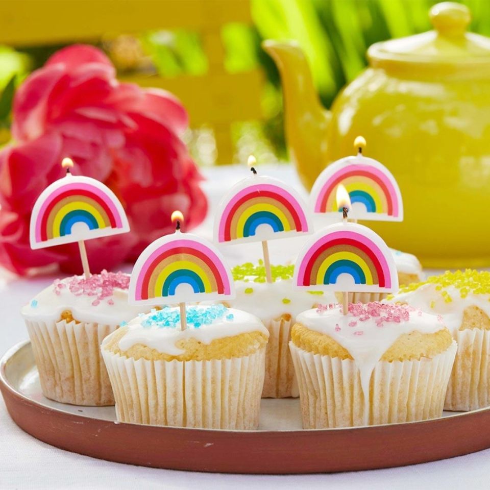 geburtstagskerzen regenbogen 5 stk
