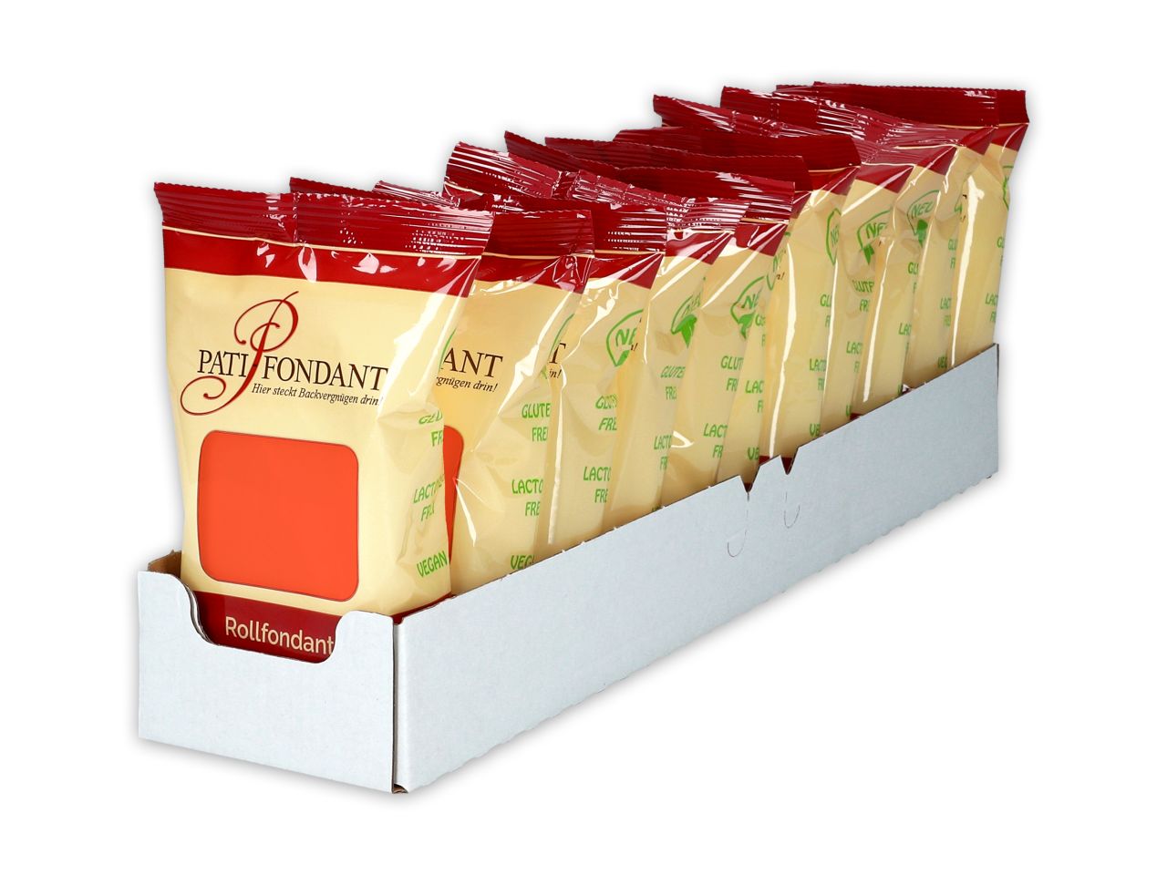 rollfondant premium plus korallenrot 250g 11 stueck im regalkarton