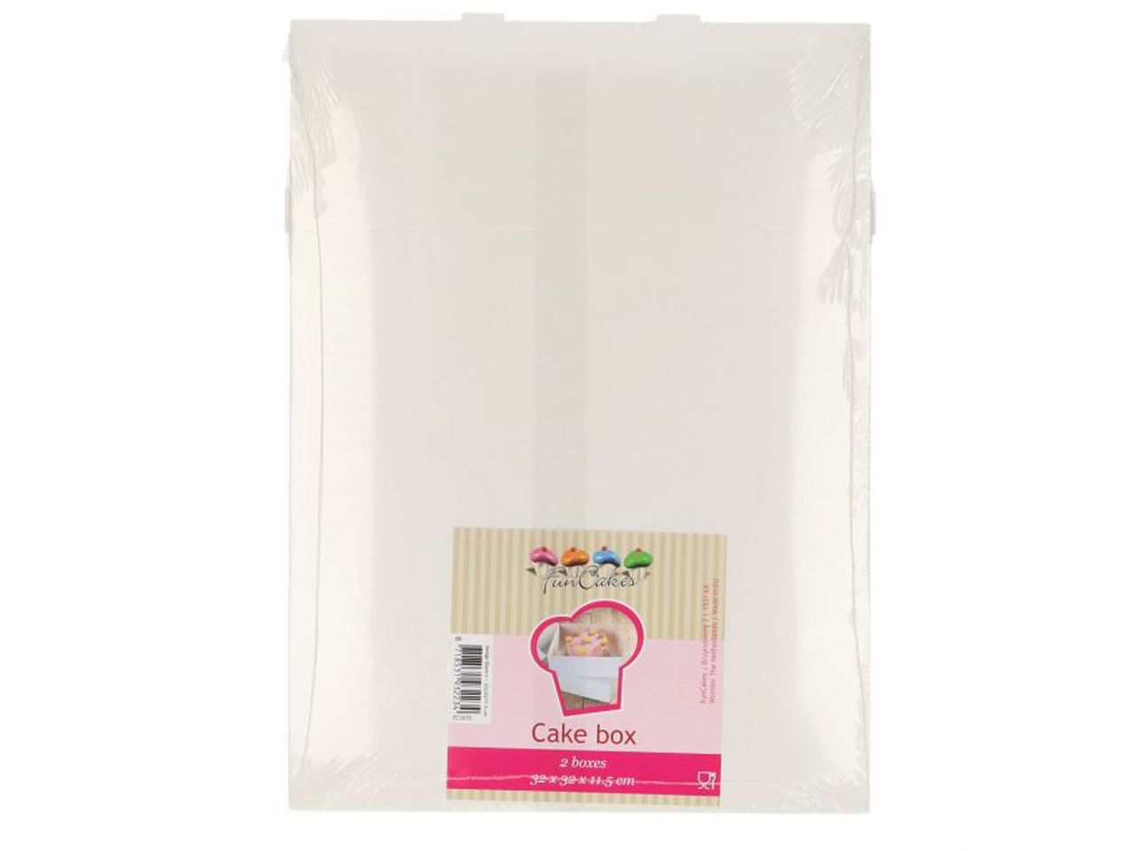 funcakes tortenschachtel weiss 30x30x15cm
