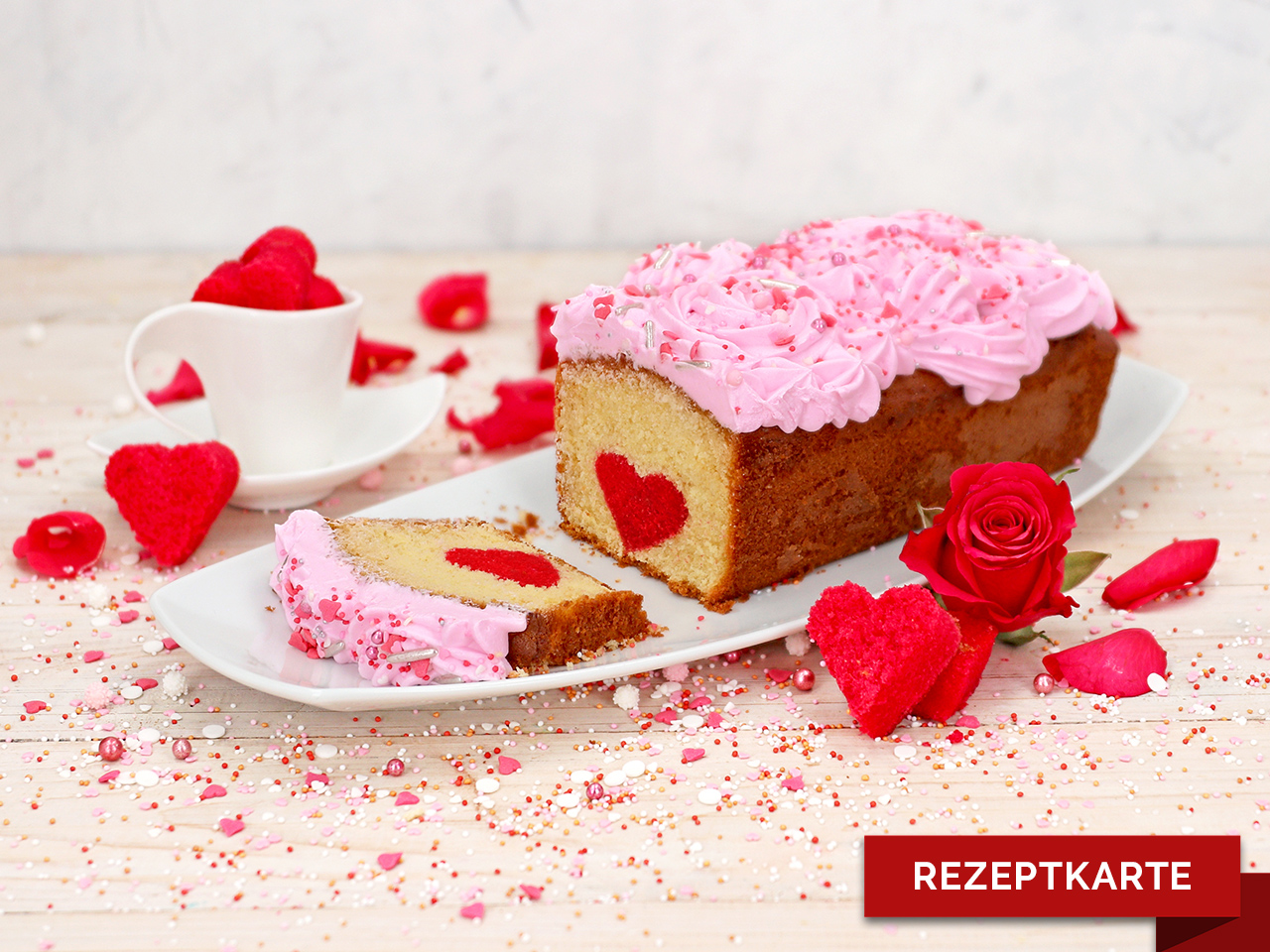 inside suprise cake love letter rezeptkarte
