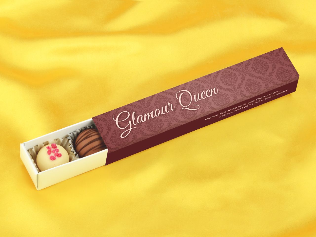 personalised truffle bar for 6 truffles glamour queen