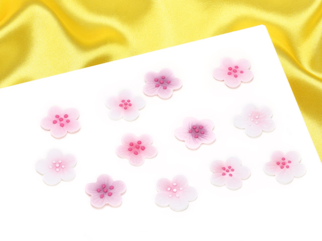 pink cupcake decoration flowers 12 pieces