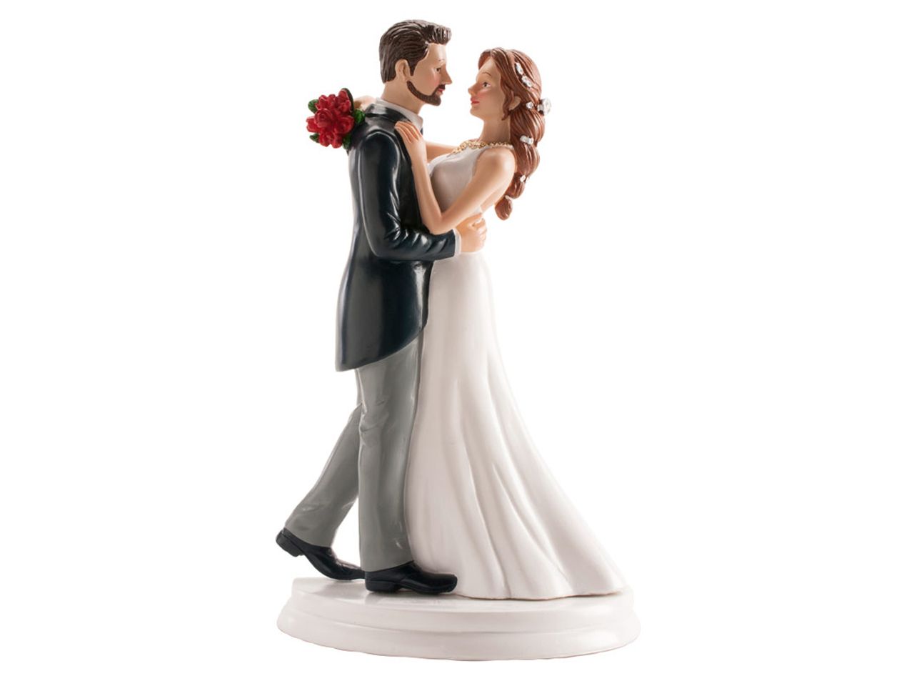 cake topper waltzing wedding couple 21cm