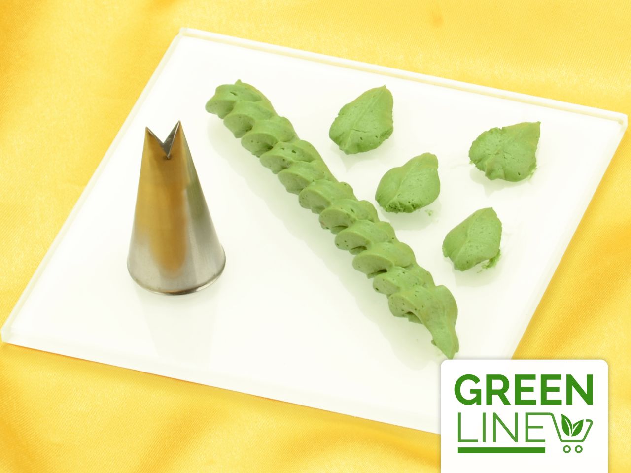 garniertuelle blatttuelle offen 9mm x 8mm greenline