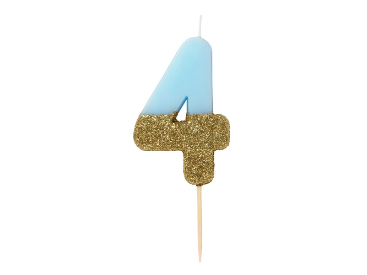 geburtstagskerze zahlenkerze 4 blau glitzer