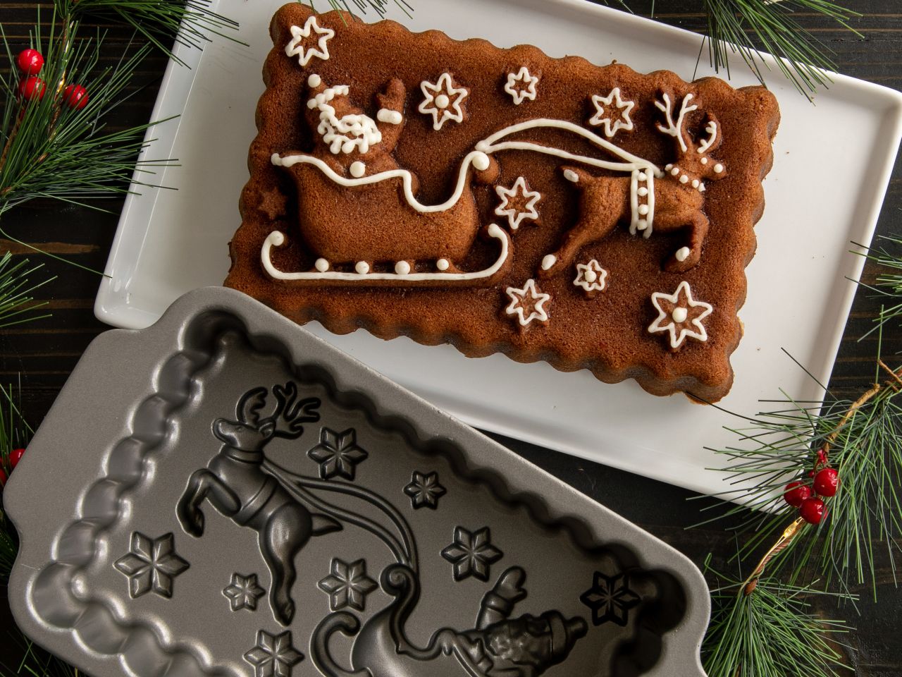 nordic ware santa s sleigh loaf pan