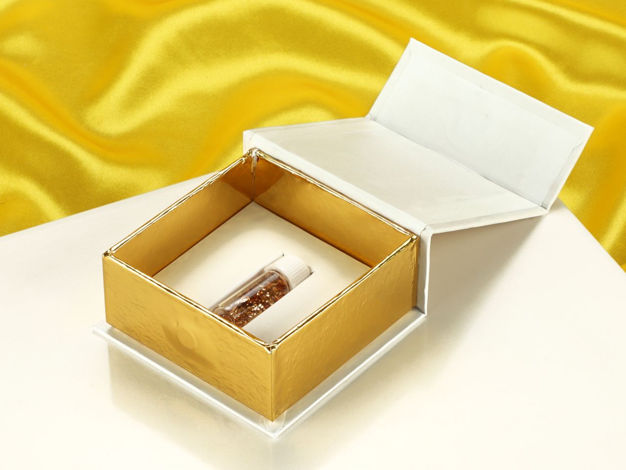 mini flacon herz gold