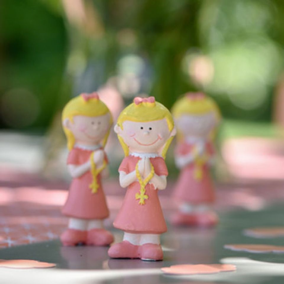 blonde girl cake figures 2 pieces 3 x 7 cm