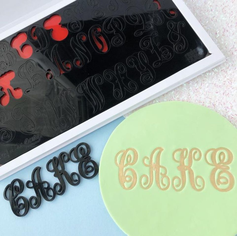 sweet stamp stempel set monograms by evil cake genius
