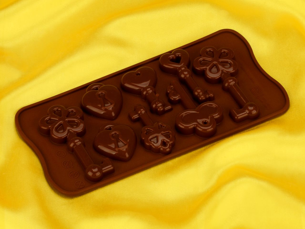 silikon pralinenform schokoladen schluessel
