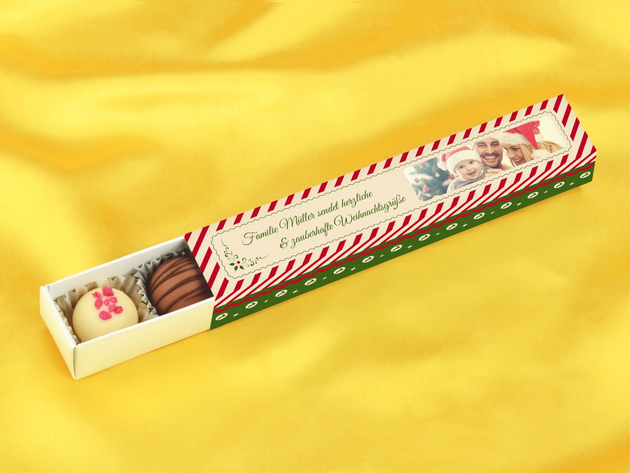 personalised truffle bar for 6 truffles christmas 2