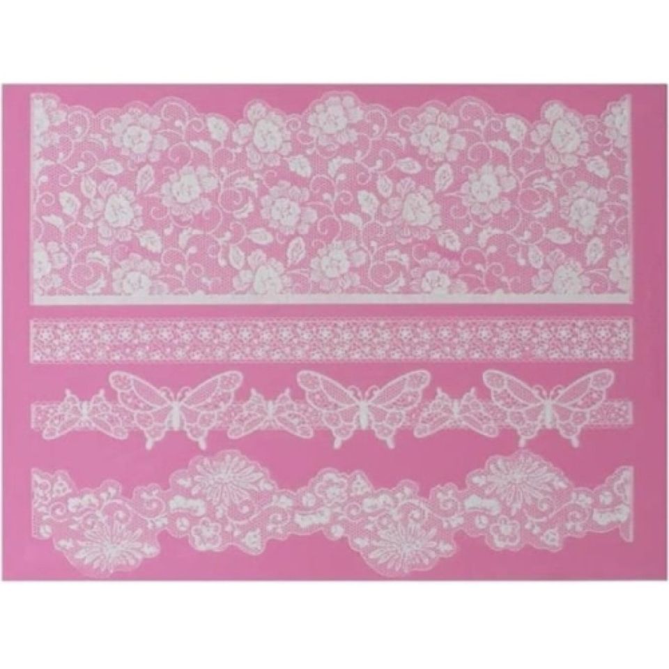 cake lace mat madame butterfly for edible lace