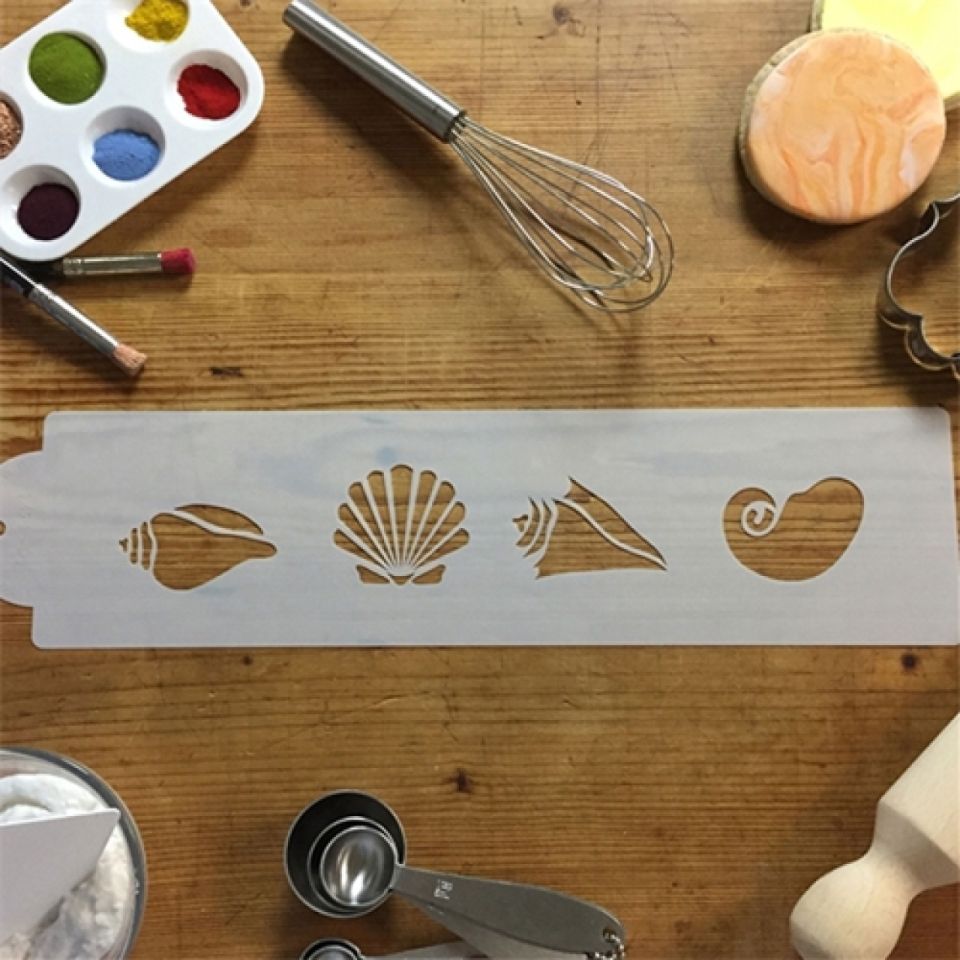 shell stencil approx 5x30cm