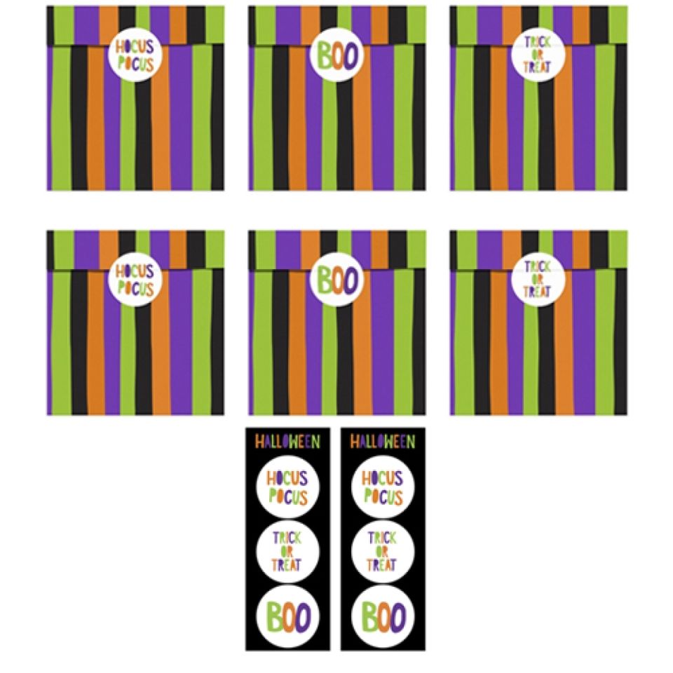 geschenktueten halloween mit stickern 6 stueck