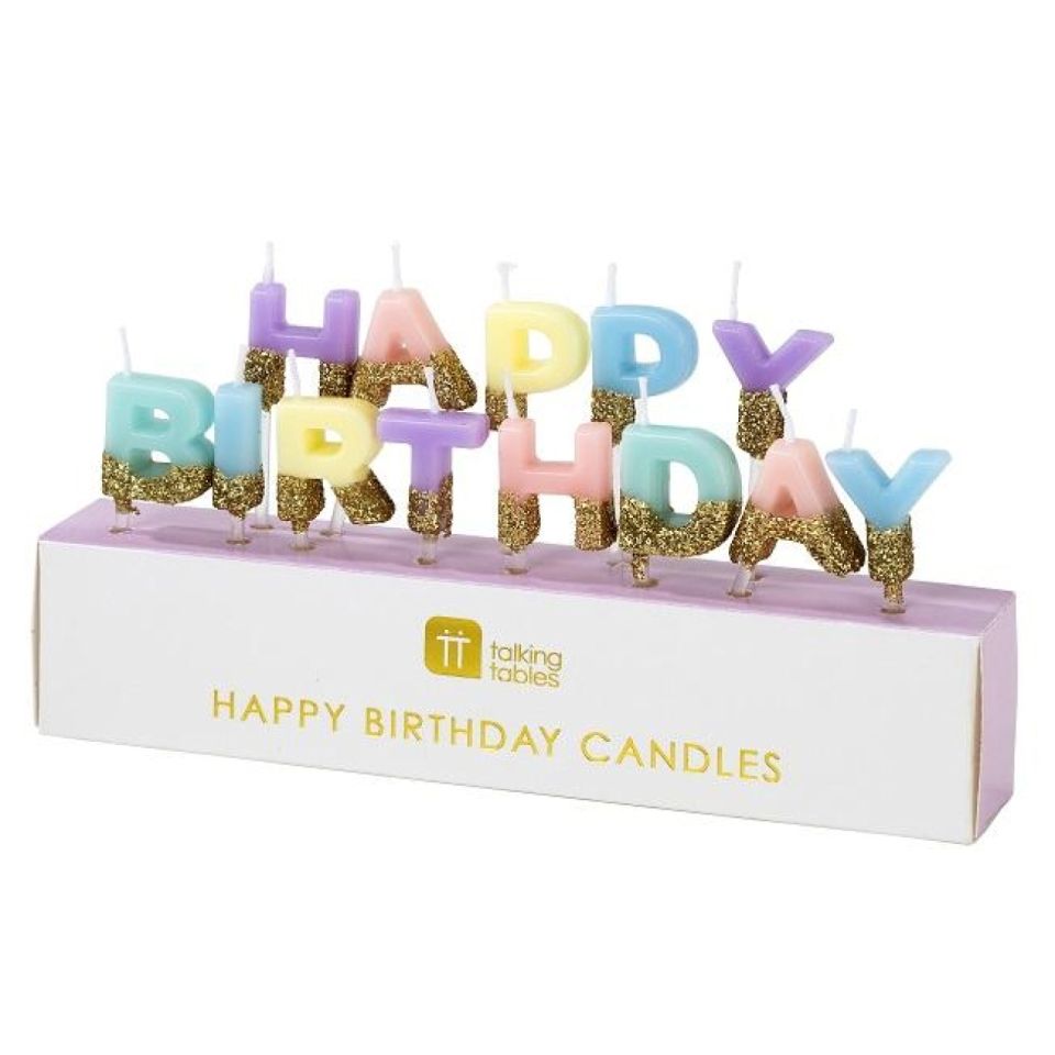 geburtstagskerzen happy birthday pastell