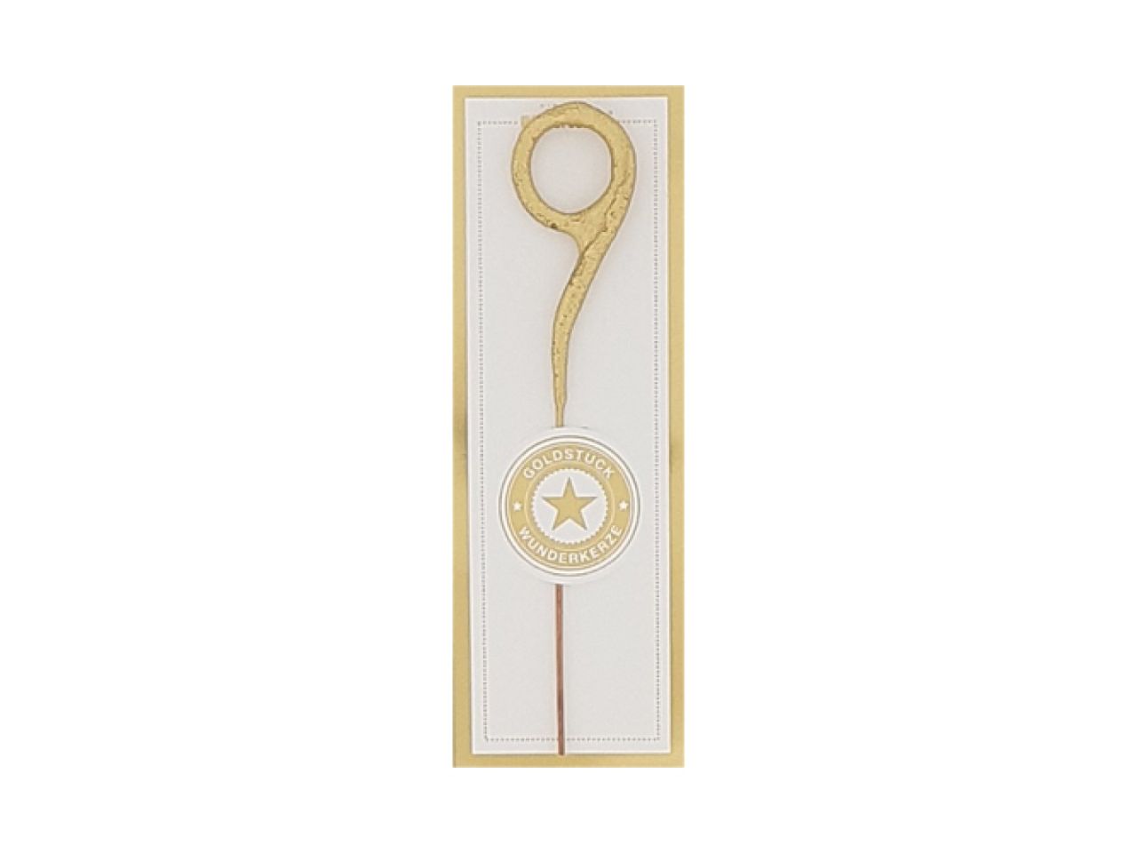 wunderkerze mini 9 gold 11 cm
