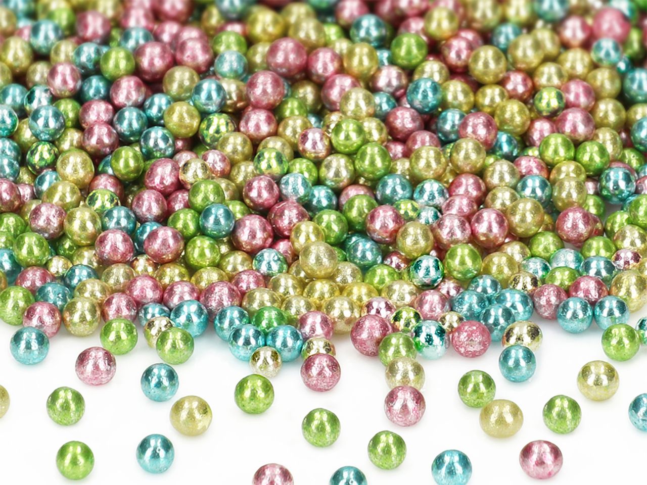 metallic perlen bunt harlekin 50g