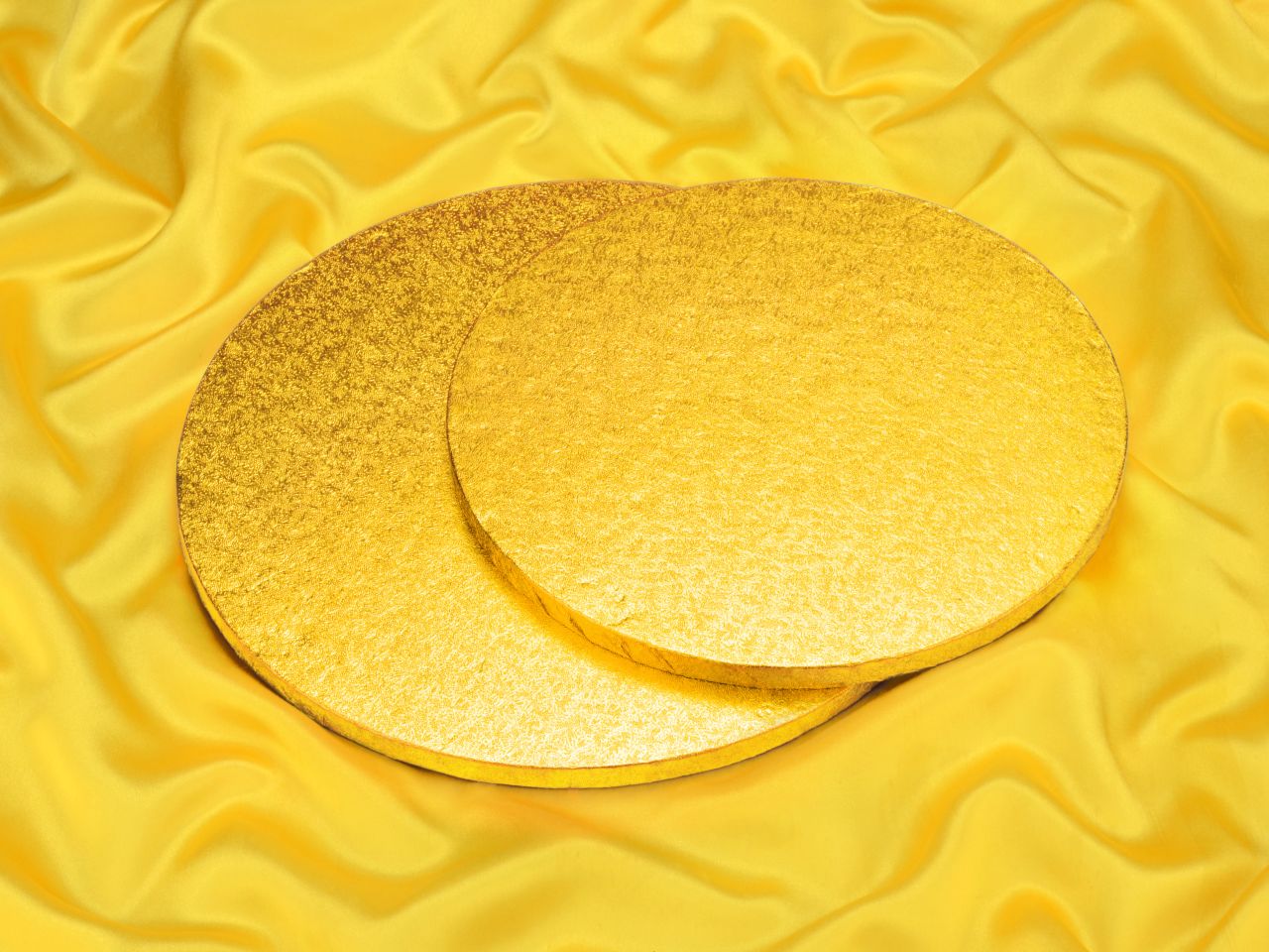 cakeboard rund 25cm gold