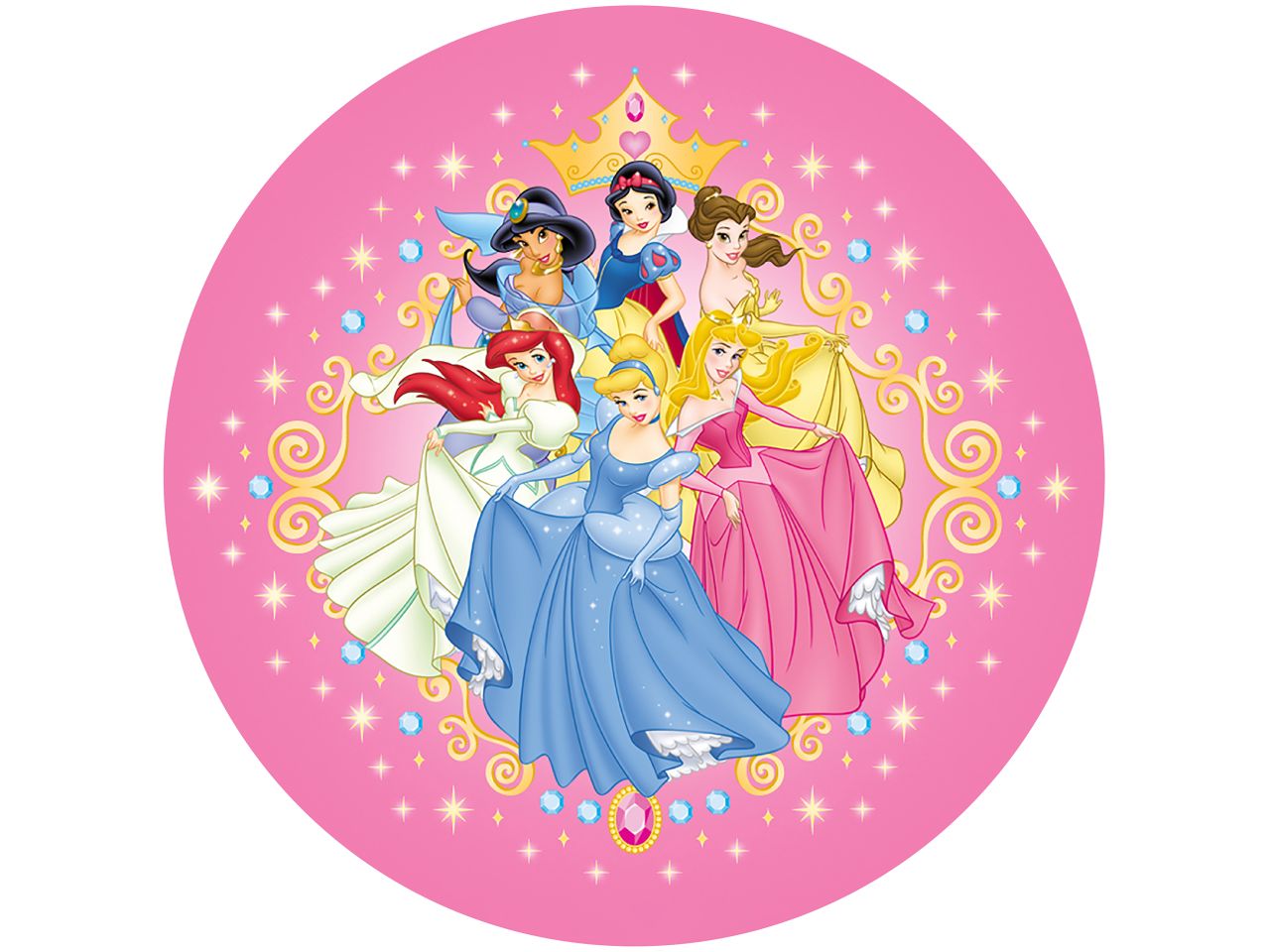 fondant paper princess pink round 20cm