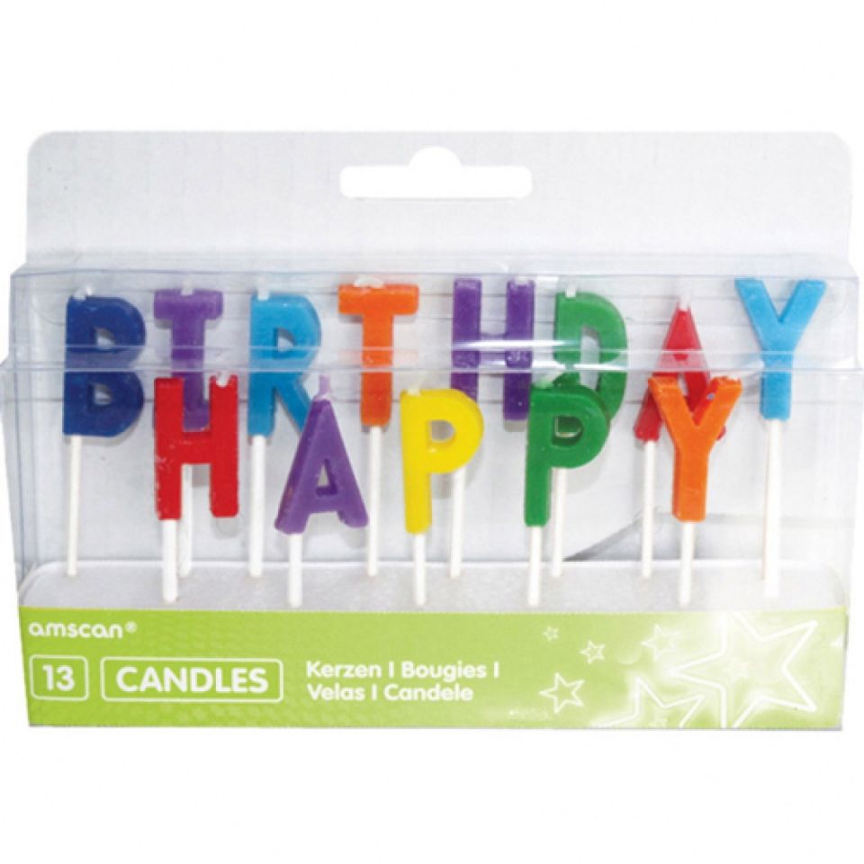 geburtstagskerzen happy birthday bunt 13 stueck