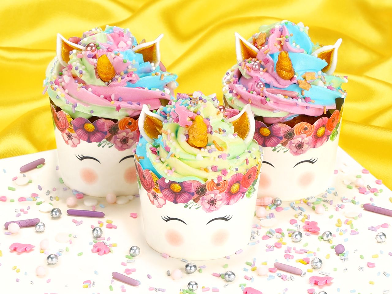 unicorn cupcake cups 20 pieces