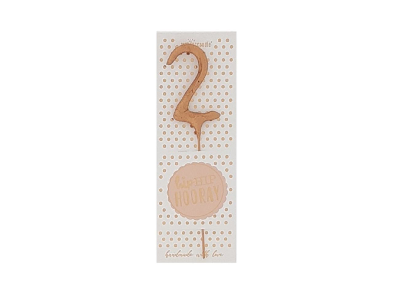 wunderkerze mini 2 rose gold 11 cm