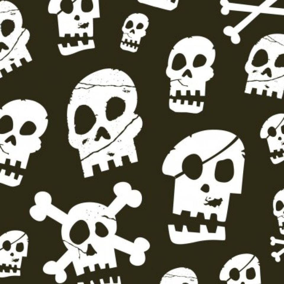 grusskarte mit umschlag totenkopf