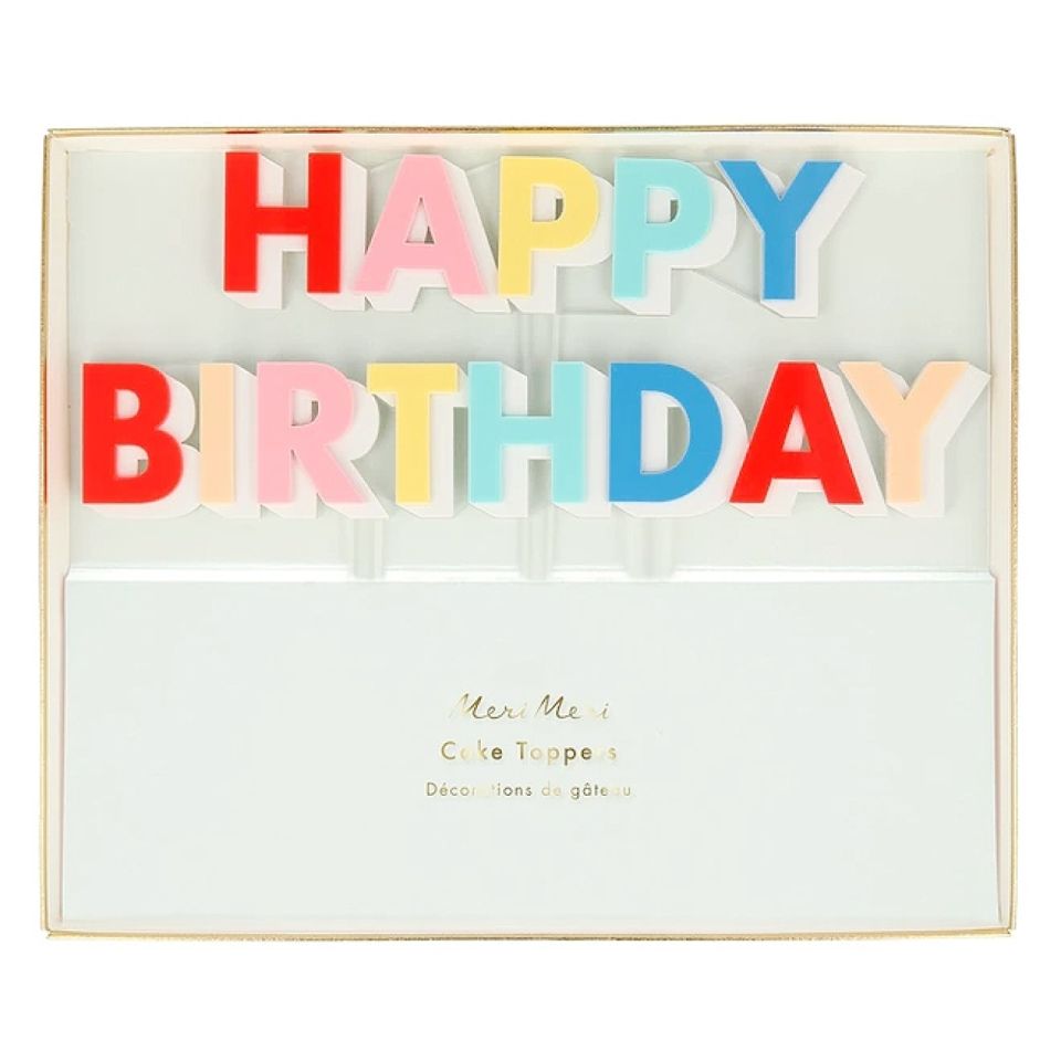meri meri torten topper happy birthday aus acryl