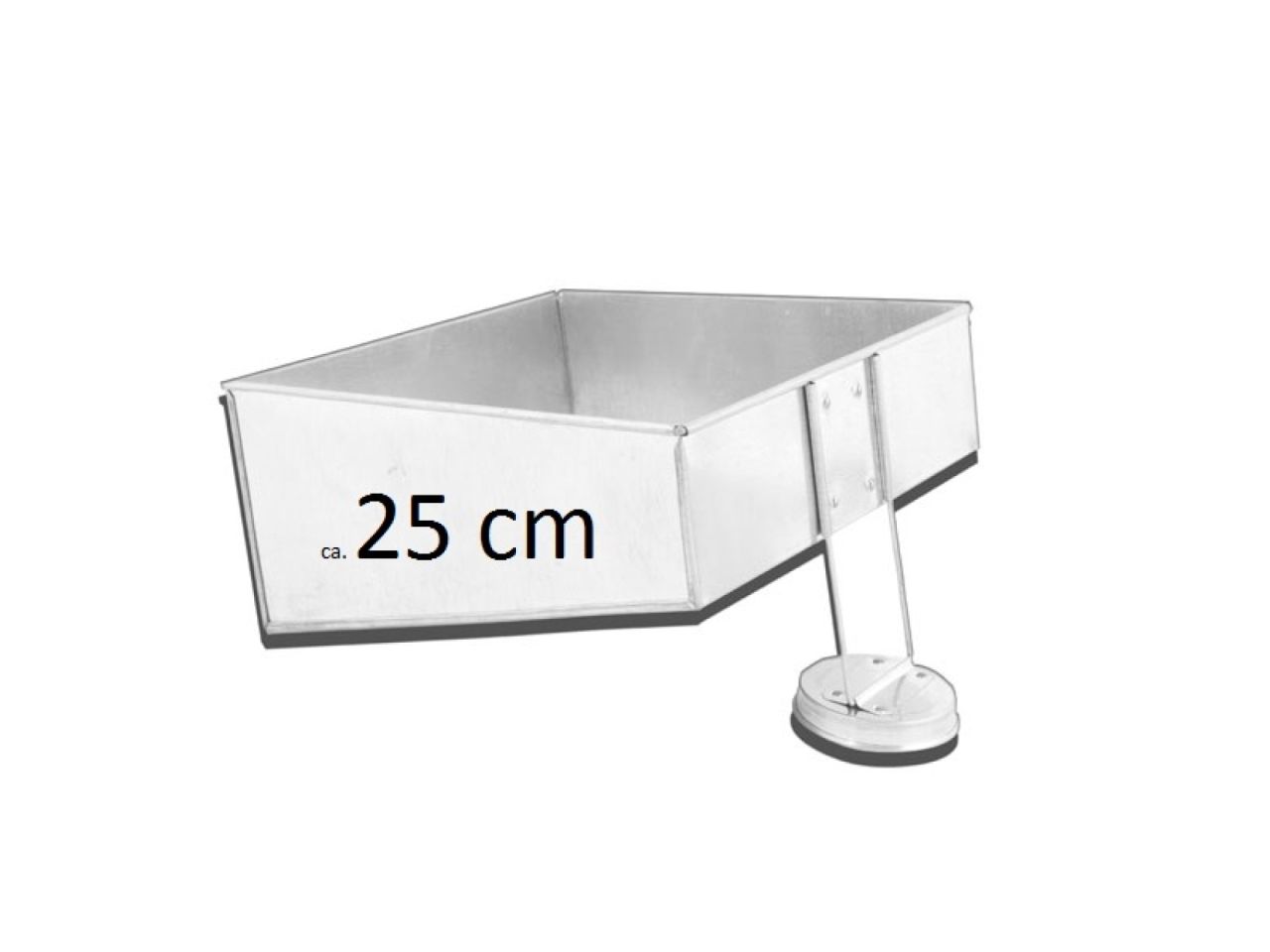 square asymmetric topsy turvy cake pan 25cm