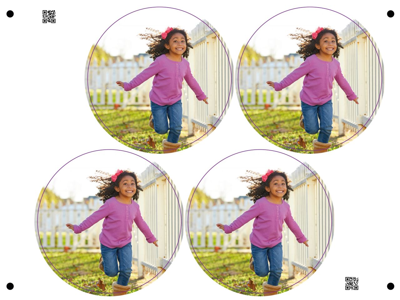 personalised button cake toppers 10cm 4 pieces