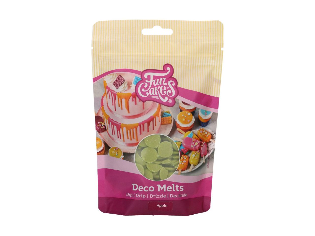 funcakes deco melts green apple flavour 250g