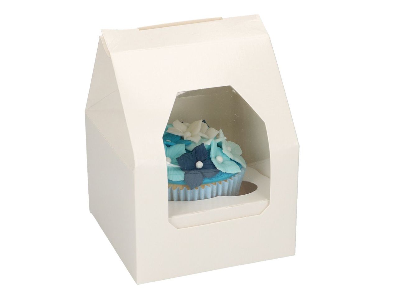 cupcake box for 1 cupcake white