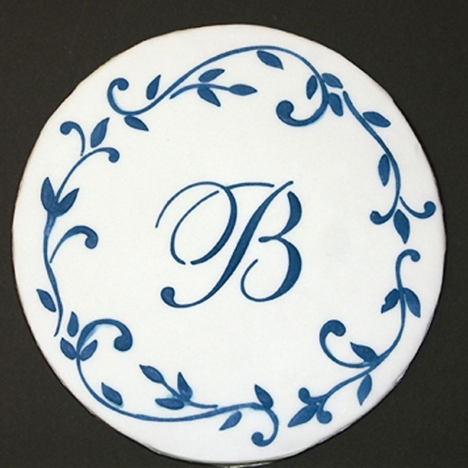 schablonen set blaetter kranz royal icing airbrush 19 cm