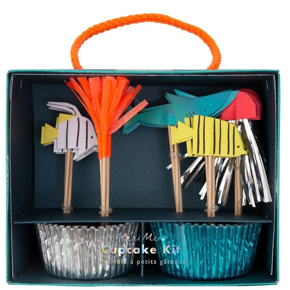 meri meri cupcakes set unterwasser