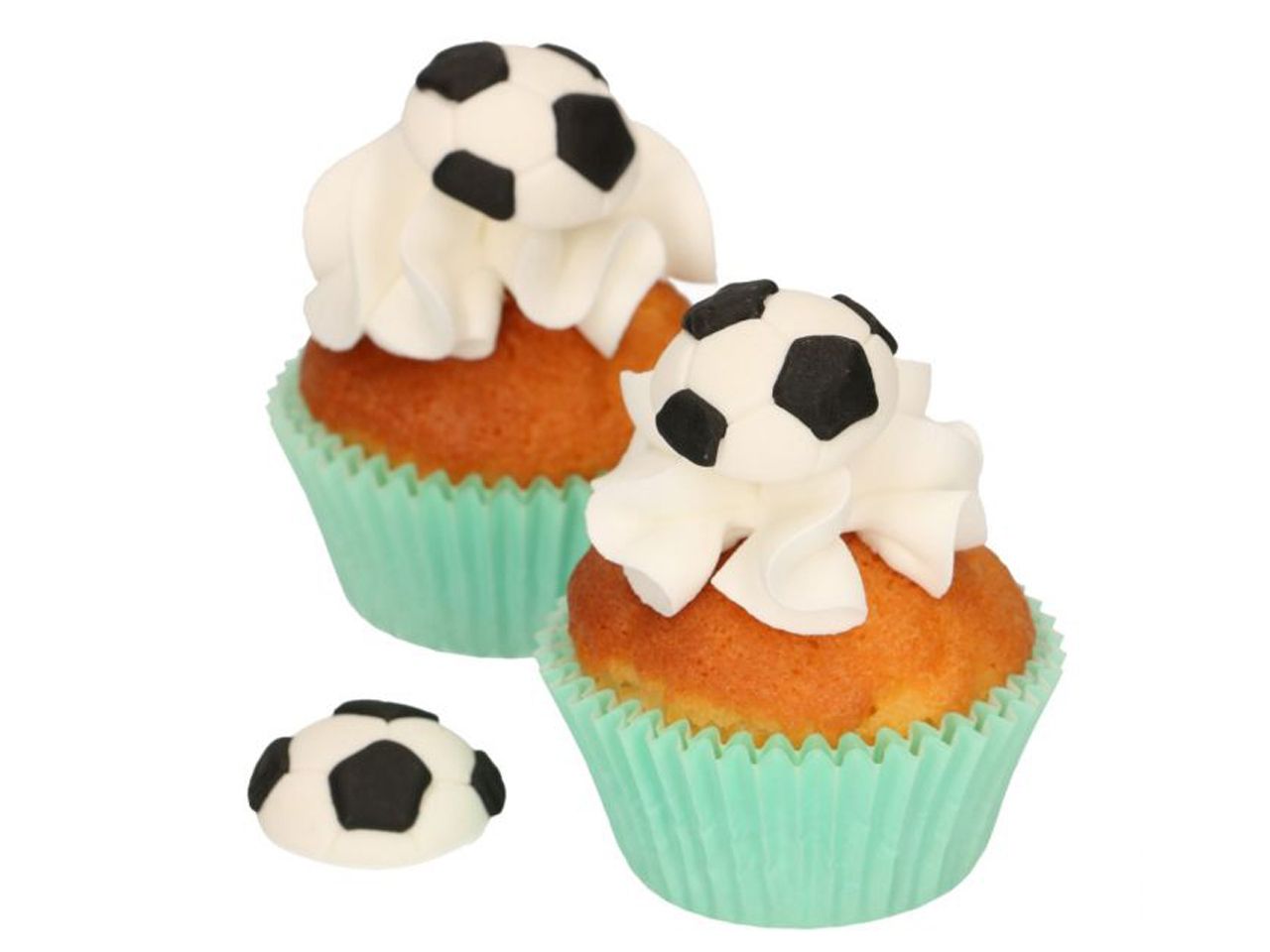 funcakes zuckerdekoration fussball 8er set