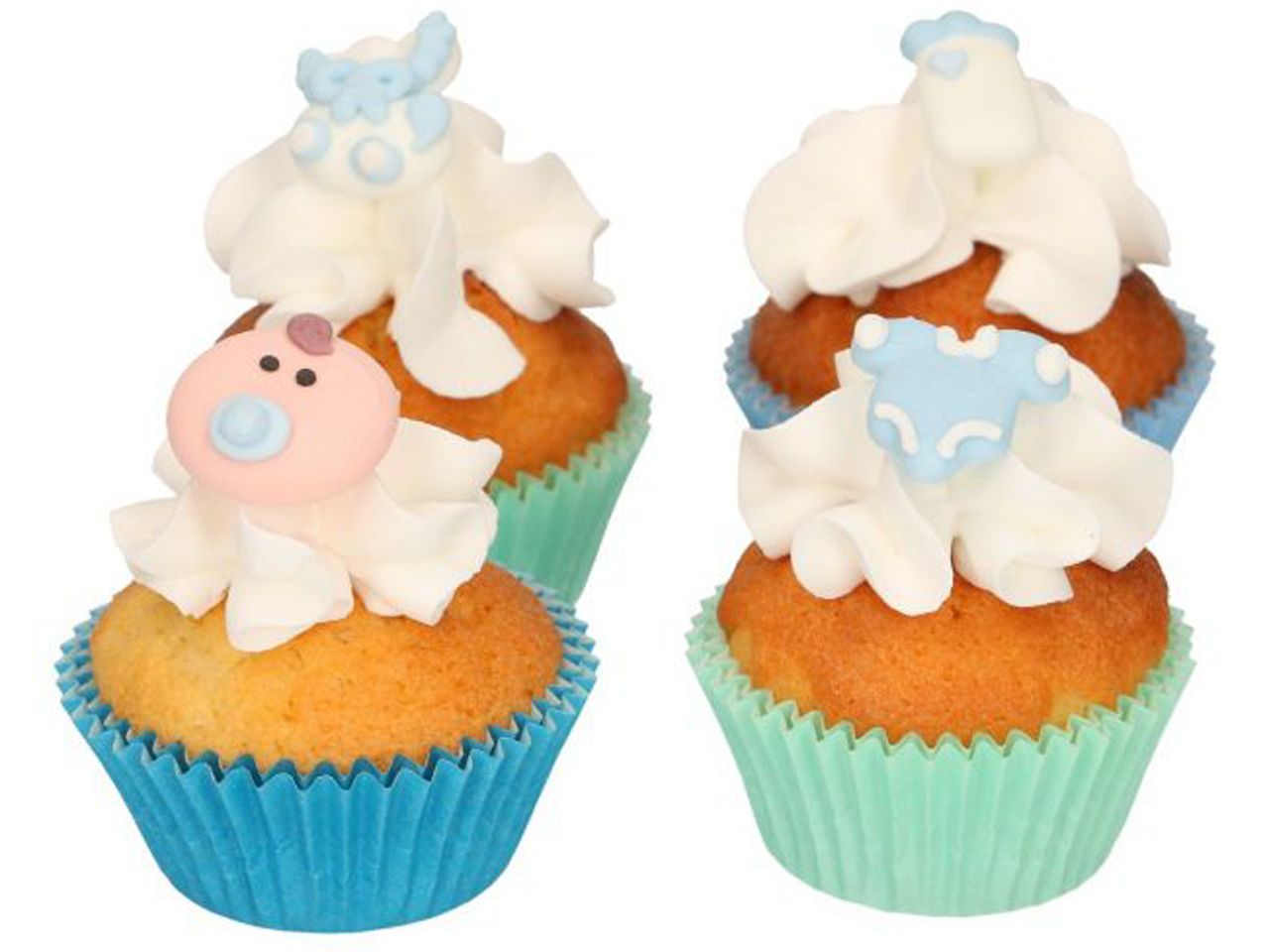 funcakes zuckerdekorationen baby jungen 8er set