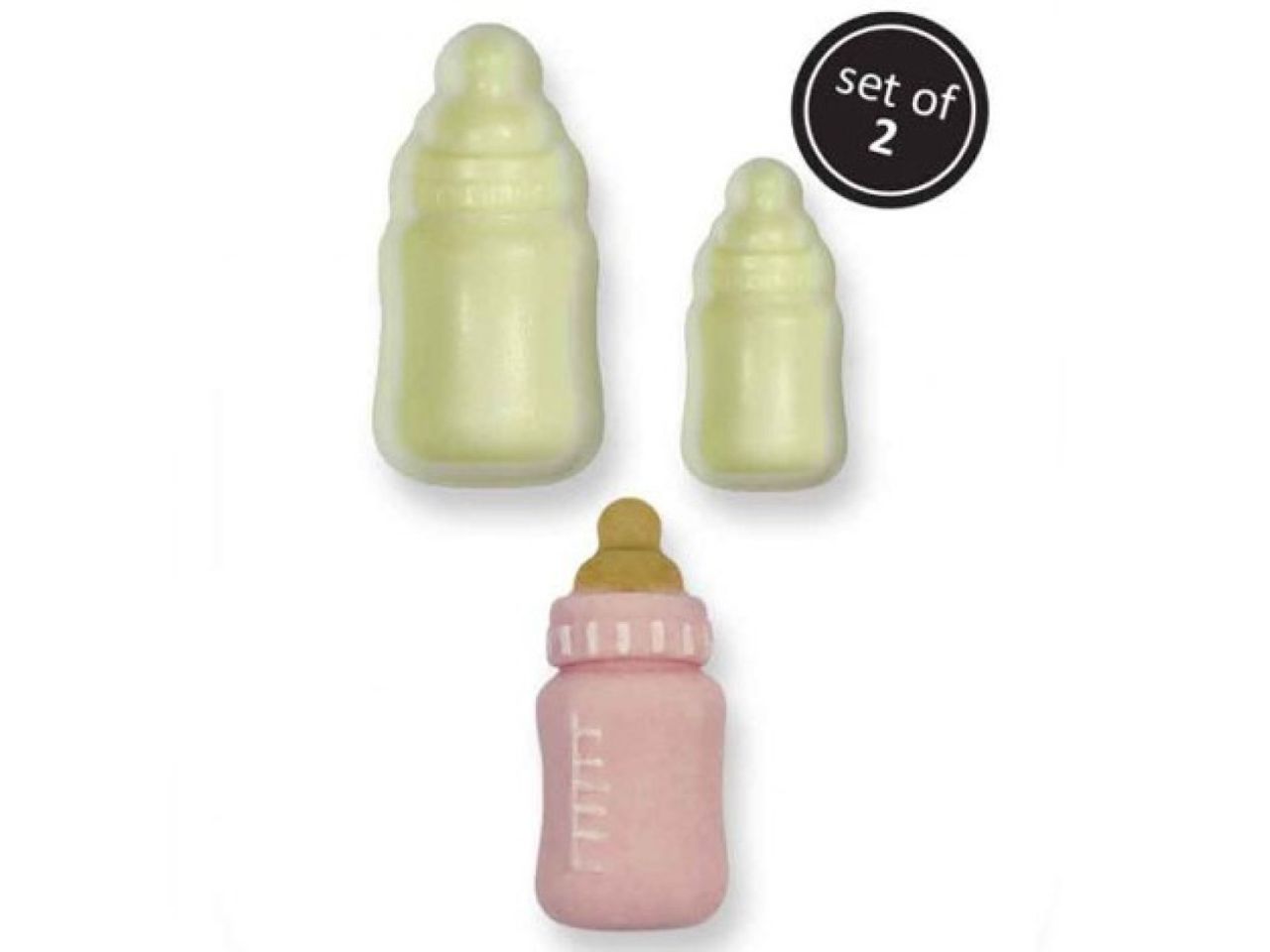 fondant baby bottle cutters set of 2