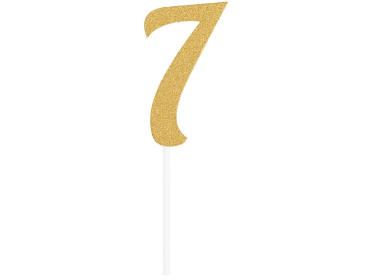 tortentopper zahl 7 gold 8 cm