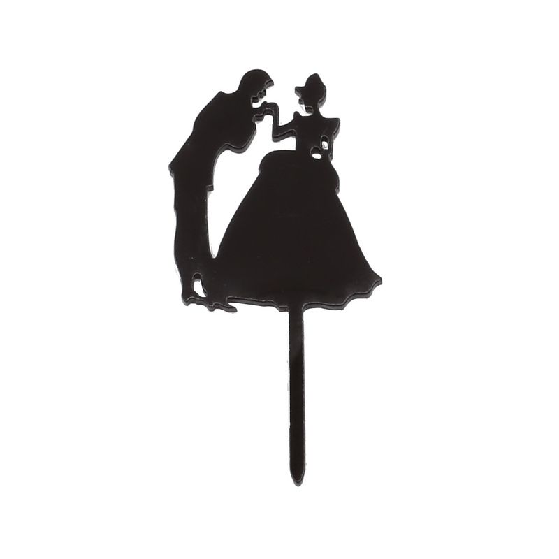 cupcake topper silhouette blown kiss black acryl 8 pieces